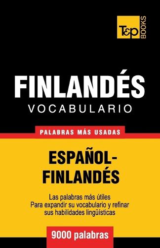 Cover image for Vocabulario espanol-finlandes - 9000 palabras mas usadas