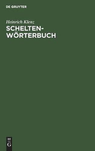 Cover image for Schelten-Woerterbuch