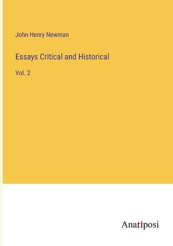 Cover image for Essays Critical and Historical