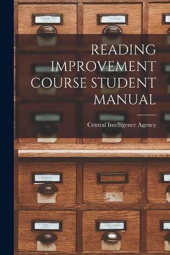 Cover image for Reading Improvement Course Student Manual