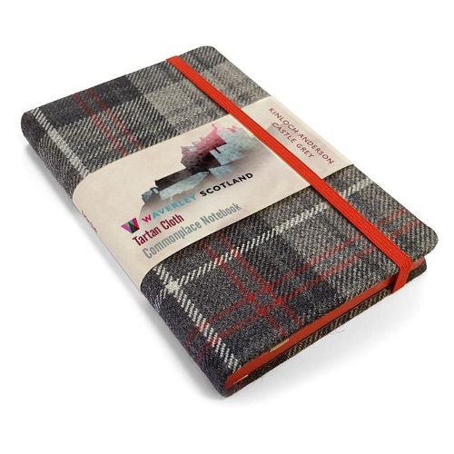 Cover image for Waverley S.T. (M): Castle Grey Pocket Genuine Tartan Cloth Commonplace Notebook