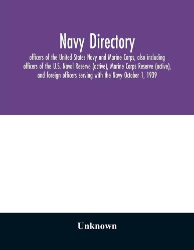 Cover image for Navy directory