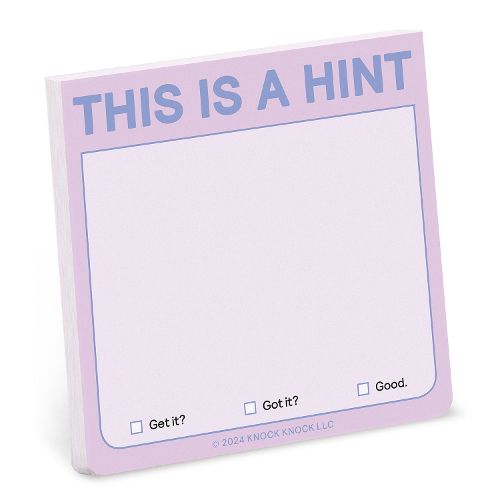 Cover image for Knock Knock This Is a Hint Sticky Note (Pastel Version)