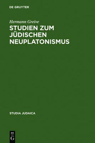 Cover image for Studien zum judischen Neuplatonismus