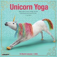 Cover image for Unicorn Yoga 2025 7 X 7 Mini Wall Calendar