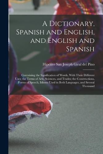 Cover image for A Dictionary, Spanish and English, and English and Spanish