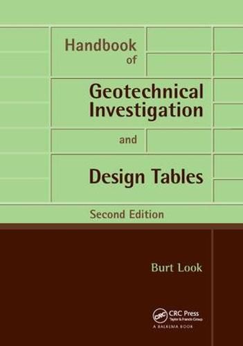 Cover image for Handbook of Geotechnical Investigation and Design Tables: Second Edition