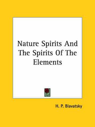 Nature Spirits and the Spirits of the Elements