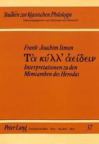 Cover image for Interpretationen Zu Den Mimiamben Des Herodas