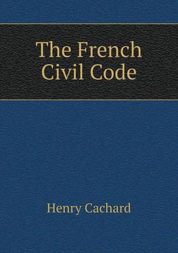 Cover image for The French Civil Code