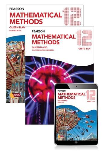 Cover image for Pearson Mathematical Methods Queensland 12 Exam Preparation Workbook + Student Book with eBook