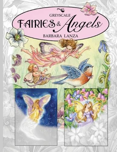 Cover image for Fairies & Angels: A Greyscale Fairy Lane Coloring Book