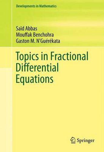 Cover image for Topics in Fractional Differential Equations