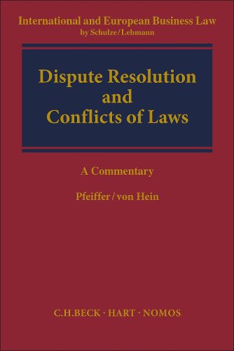 Cover image for Dispute Resolution and Conflict of Laws
