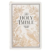 Cover image for KJV Bible Thinline LP White and Gold W/Zipper