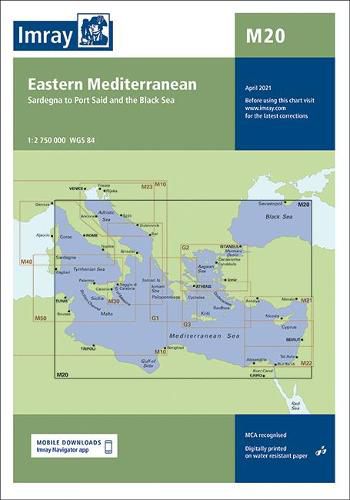 Cover image for Imray Chart M20: Eastern Mediterranean