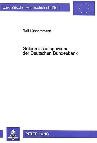 Cover image for Geldemissionsgewinne Der Deutschen Bundesbank