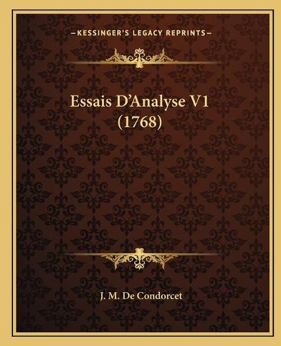 Essais D'Analyse V1 (1768)