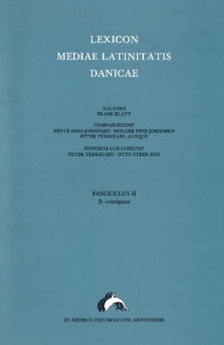 Cover image for Lexicon Mediae Latinitatis Danicae 2: B -- Contiguus