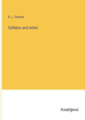 Cover image for Syllabus and notes