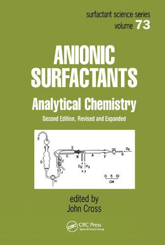 Cover image for Anionic Surfactants: Analytical Chemistry, Second Edition,