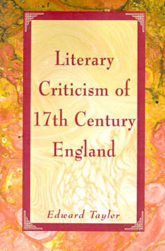 Cover image for Literary Criticism of Seventeenth-century England