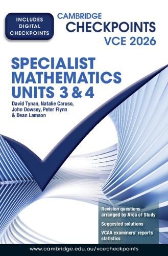Cover image for Cambridge Checkpoints VCE Specialist Mathematics Units 3&4 2026