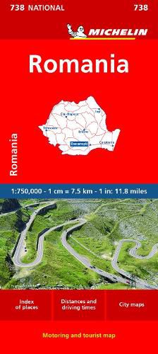 Cover image for Michelin Romania Map 738