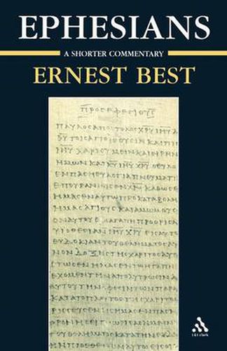 Cover image for Ephesians: A Shorter Commentary