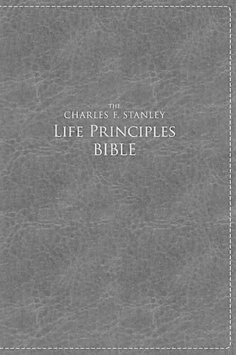 NKJV, The Charles F. Stanley Life Principles Bible, Large Print, Leathersoft, Black, Thumb Indexed: Large Print Edition