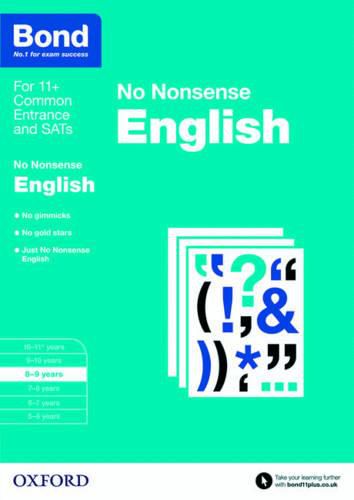 Cover image for Bond: English: No Nonsense: 8-9 years