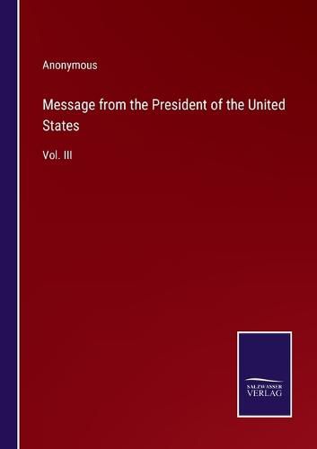 Cover image for Message from the President of the United States