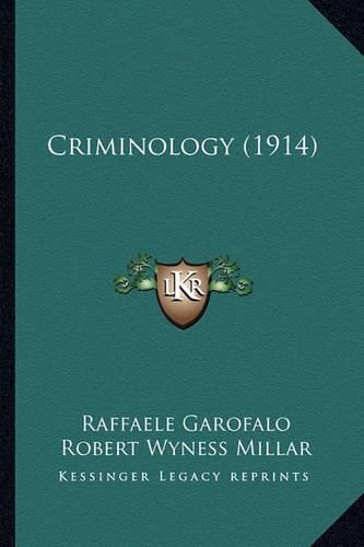 Cover image for Criminology (1914)