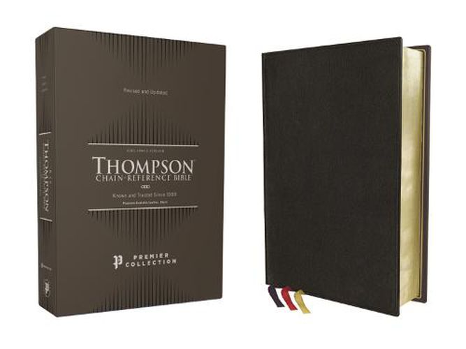 Cover image for KJV, Thompson Chain-Reference Bible, Premium Goatskin Leather, Black, Premier Collection, Art Gilded Edges, Black Letter, Comfort Print