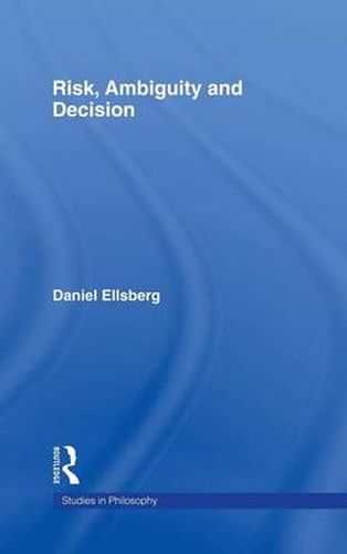 Cover image for Risk, Ambiguity and Decision