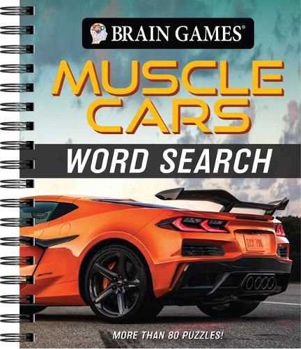 Cover image for Brain Games - Muscle Cars Word Search