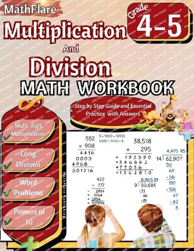 Cover image for Multiplication and Division Math Workbook 4th and 5th Grade