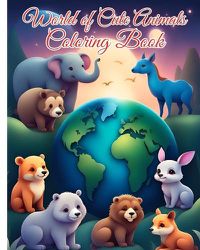 Cover image for World of Cute Animals Coloring Book