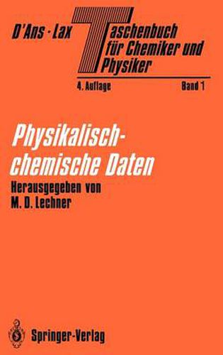 Taschenbuch Fur Chemiker Und Physiker