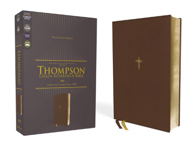 Cover image for NASB, Thompson Chain-Reference Bible, Leathersoft, Brown, 1995 Text, Red Letter, Comfort Print