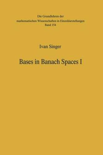 Cover image for Bases in Banach Spaces I