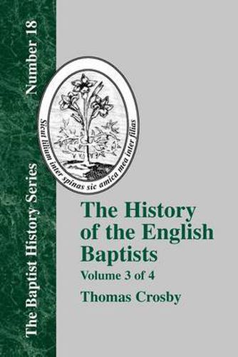 Cover image for History of the English Baptists - Vol. 3