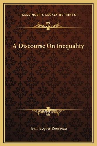 Cover image for A Discourse on Inequality