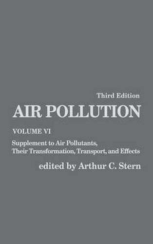 Cover image for Air Pollution: Supplement to Air Pollutants, Their Transformations, Transport, and Effects