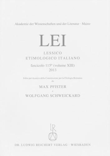 Cover image for Lessico Etimologico Italiano Lfg. 115