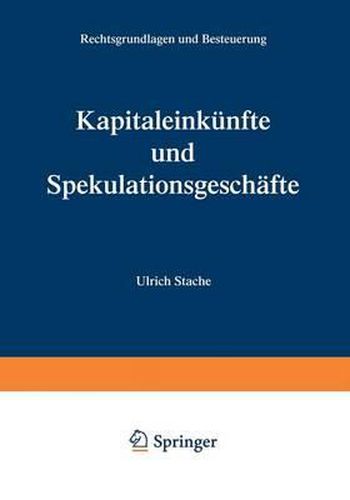 Cover image for Kapitaleinkunfte Und Spekulationsgeschafte: Rechtsgrundlagen Und Besteuerung