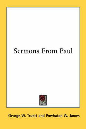 Cover image for Sermons from Paul