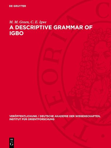 Cover image for A Descriptive Grammar of Igbo