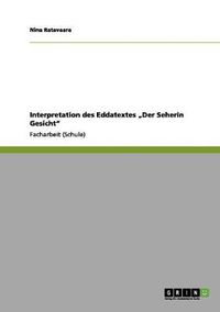 Cover image for Interpretation des Eddatextes  Der Seherin Gesicht