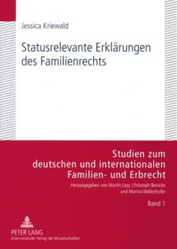 Cover image for Statusrelevante Erklaerungen Des Familienrechts